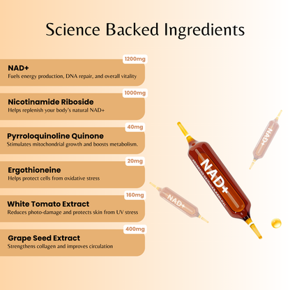 Perseek Advanced NAD+ 1200mg NAD Supplement for Skin Aging Support Energy & Focus